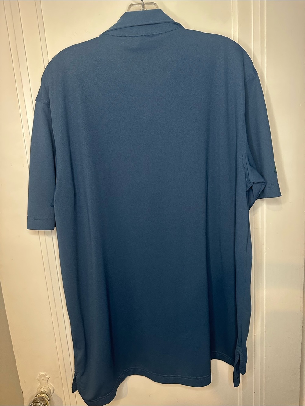 Peter Millar Blue Short-Sleeve Polo with Collar Accent, RBC and Glen Arbor logos - Picture 4 of 8